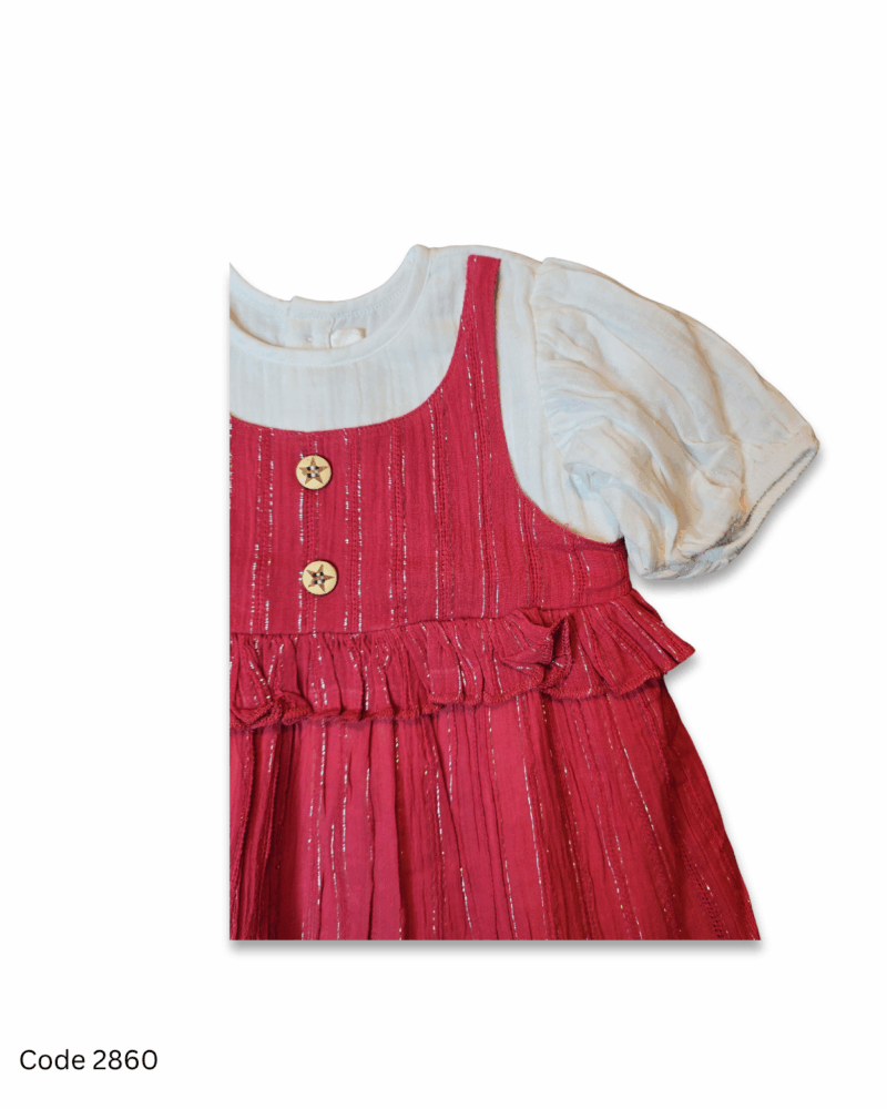 Pink & White Shimmery Girl Dress